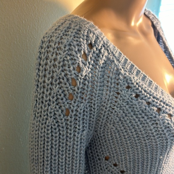 Calypso St Barth light Blue 100% wool sweater Small - Picture 3 of 7